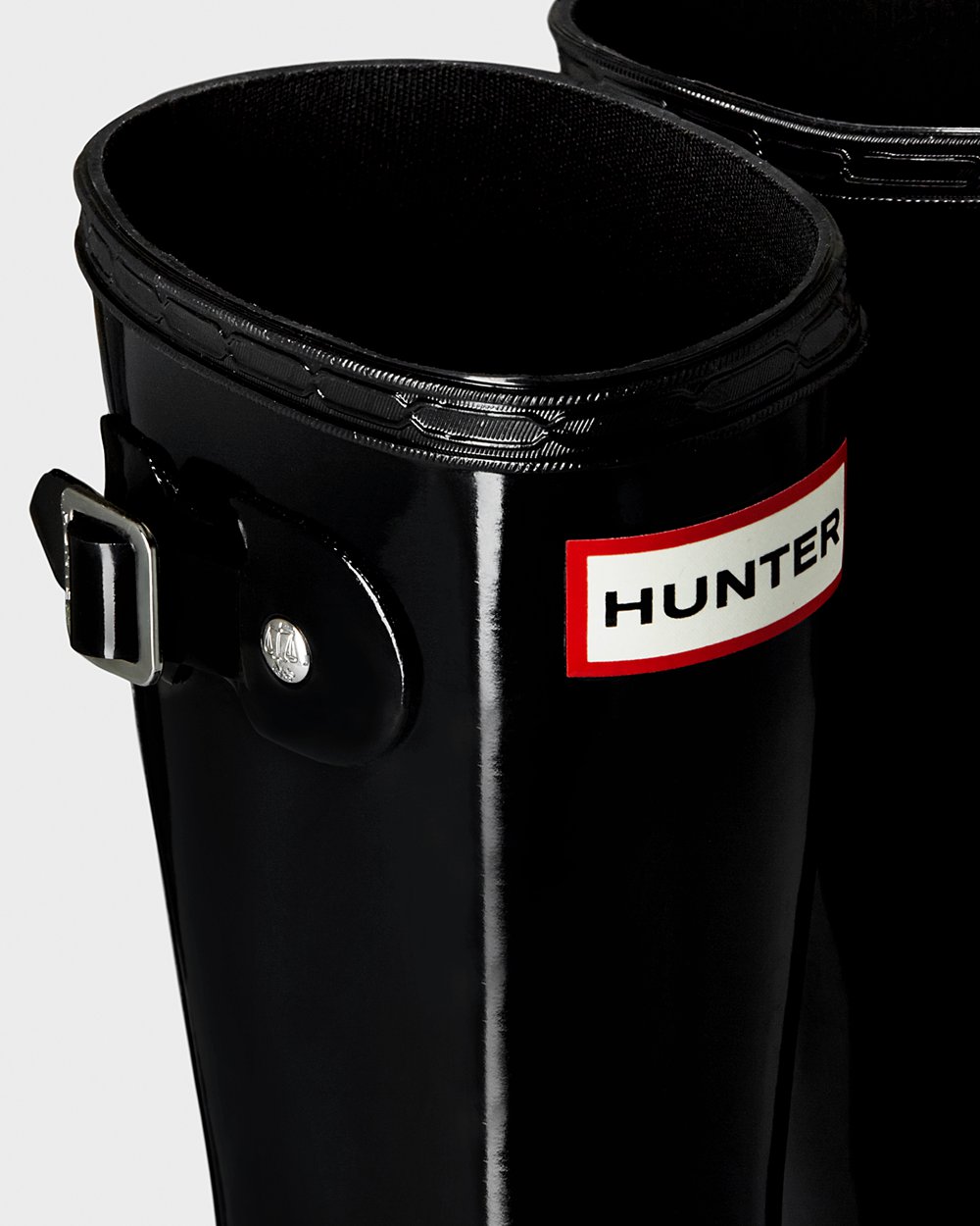 Botas de Lluvia Hunter Niños - Original Big Gloss - Negros - OCQDVLK-17